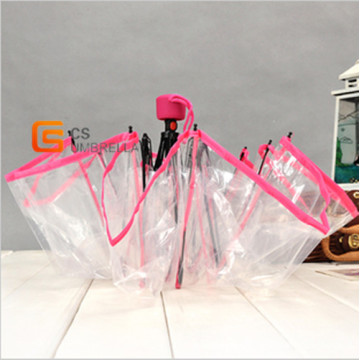 Prink Edage Clear Poe pliable parapluie (YS-T1004A)